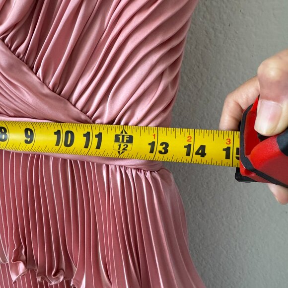 Mac Duggal Satin Fit and Flare Gown with Sweetheart Neckline Ruffle Cap Sleeves - Picture 6 of 10